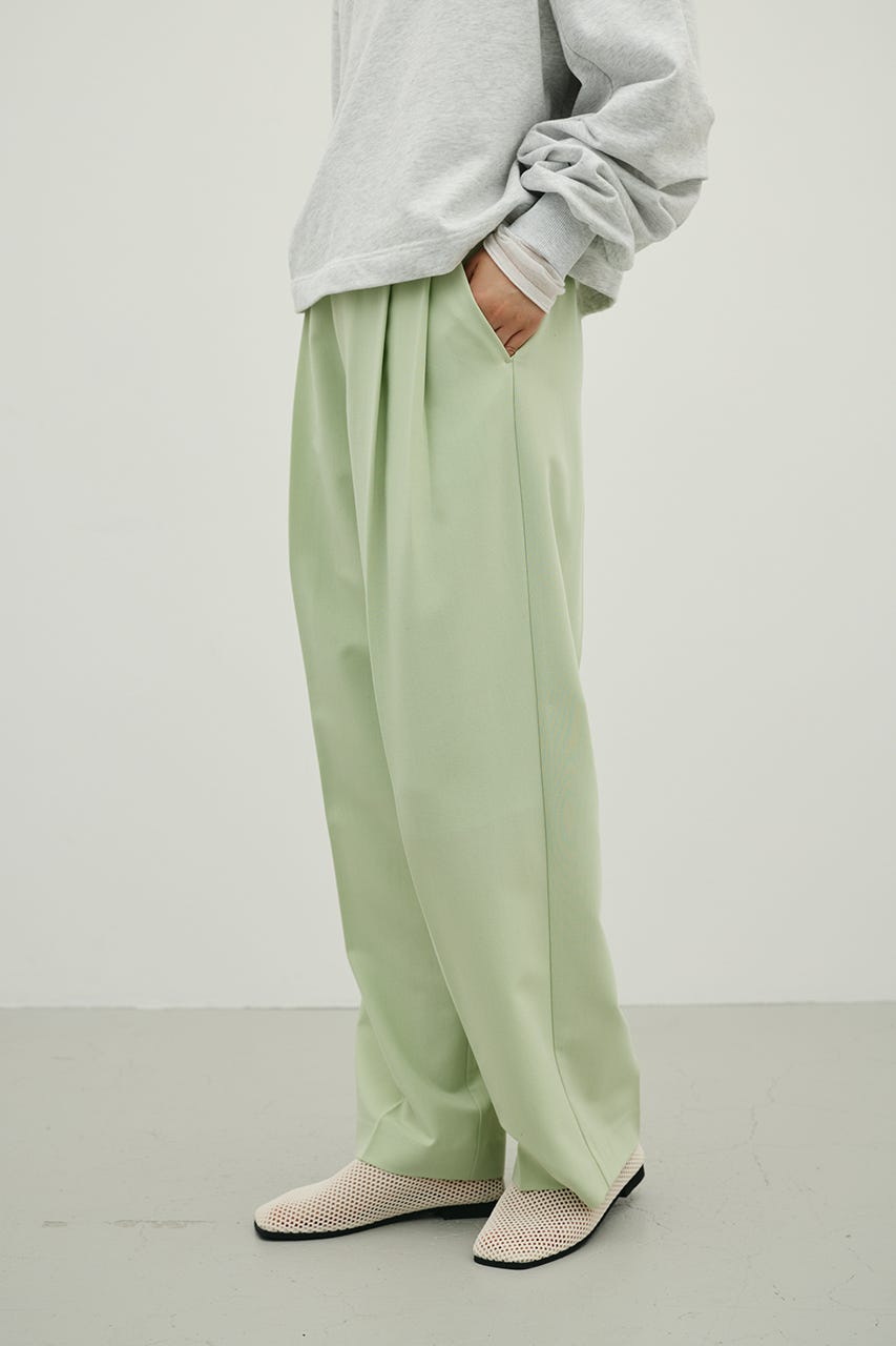 ベーシックツータックパンツ L/GRN L