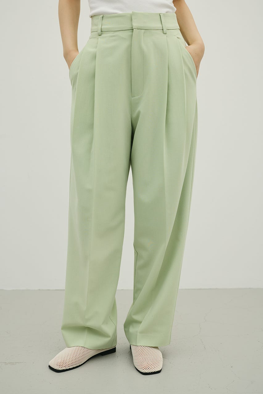 ベーシックツータックパンツ L/GRN L