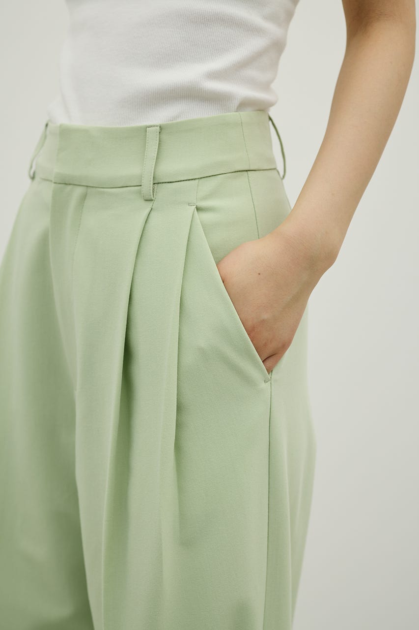 ベーシックツータックパンツ L/GRN L