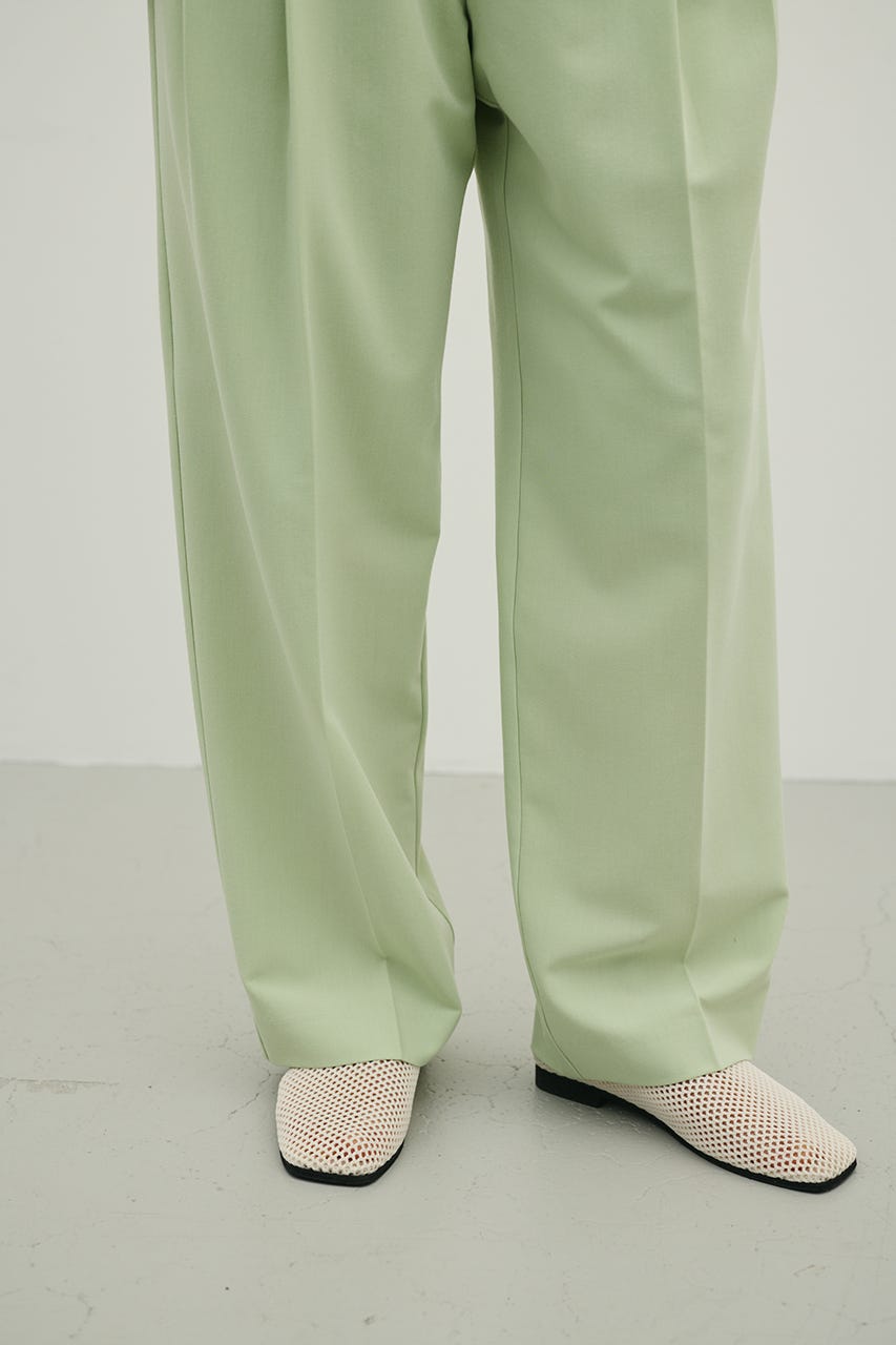 ベーシックツータックパンツ L/GRN L