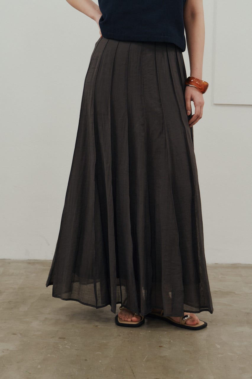 ピンタックシアースカート C.GRY S