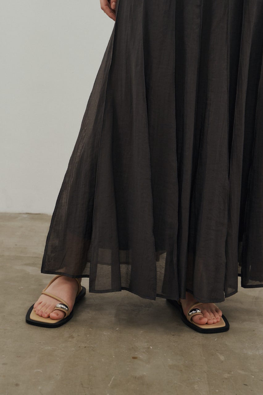 ピンタックシアースカート C.GRY S