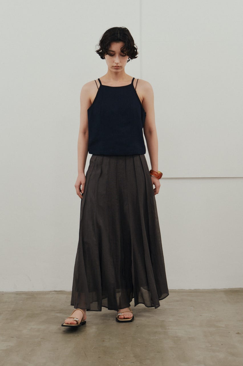 ピンタックシアースカート C.GRY S