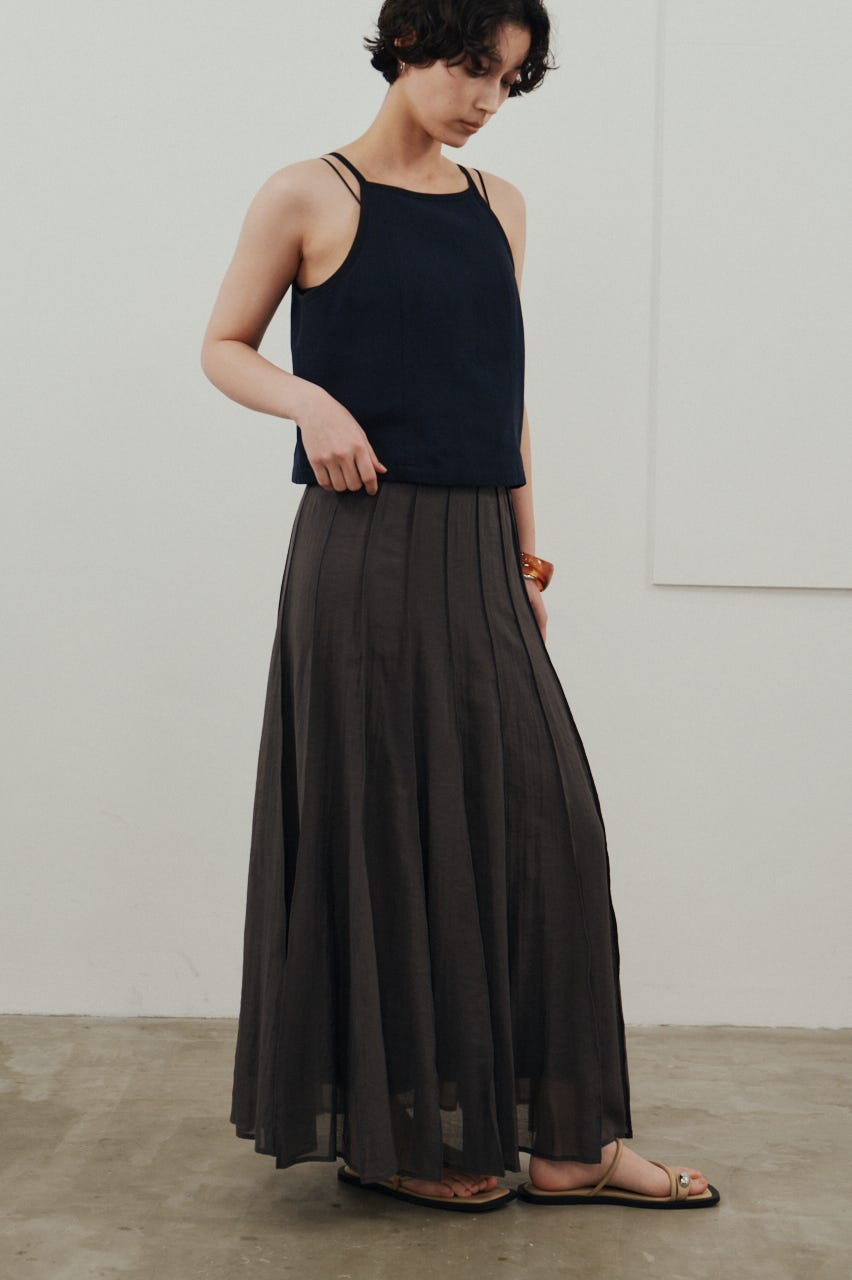 ピンタックシアースカート C.GRY S