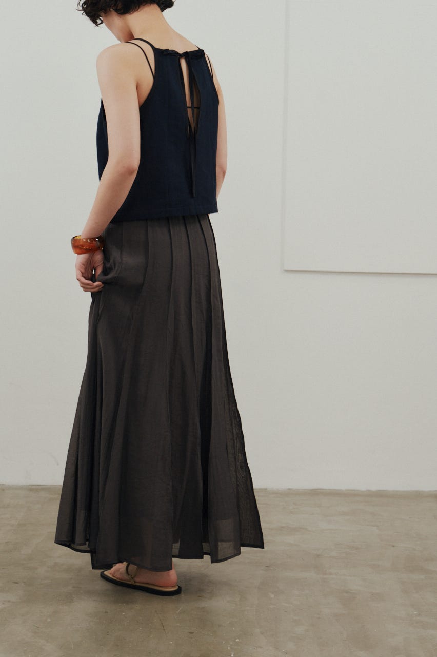 ピンタックシアースカート C.GRY S