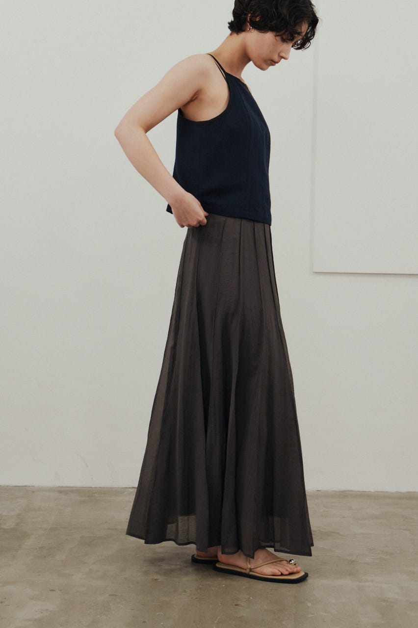 ピンタックシアースカート C.GRY S