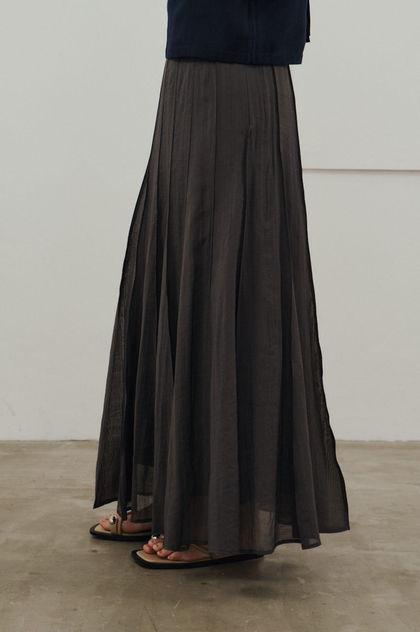 ピンタックシアースカート C.GRY S