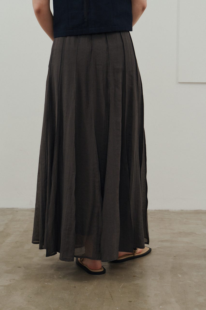 ピンタックシアースカート C.GRY S