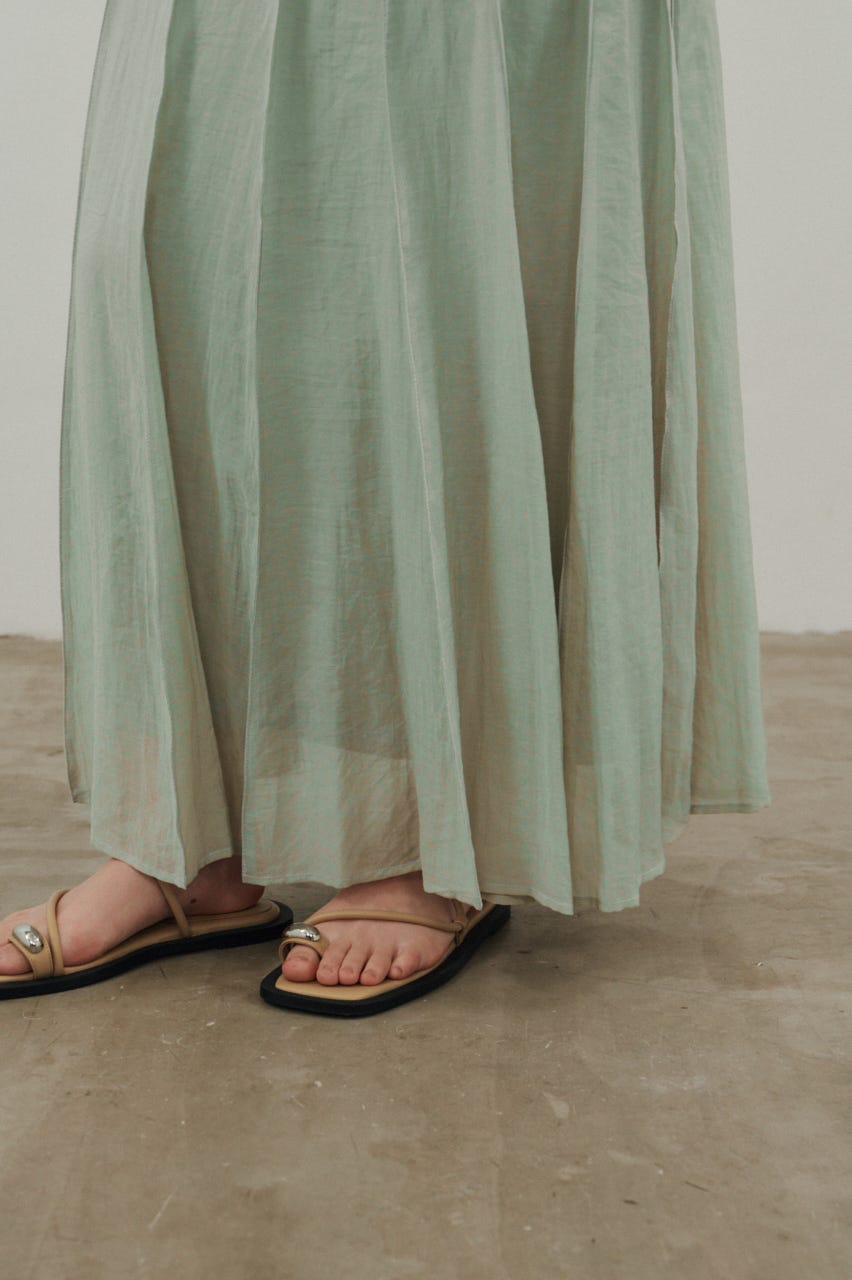 ピンタックシアースカート MINT S