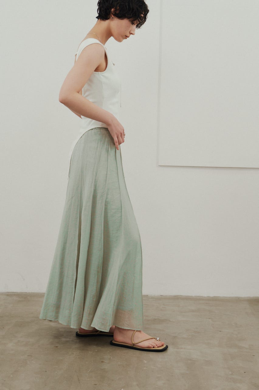 ピンタックシアースカート MINT S