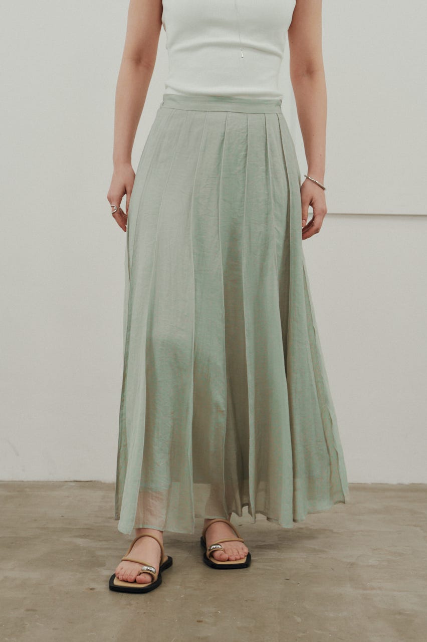 ピンタックシアースカート MINT S