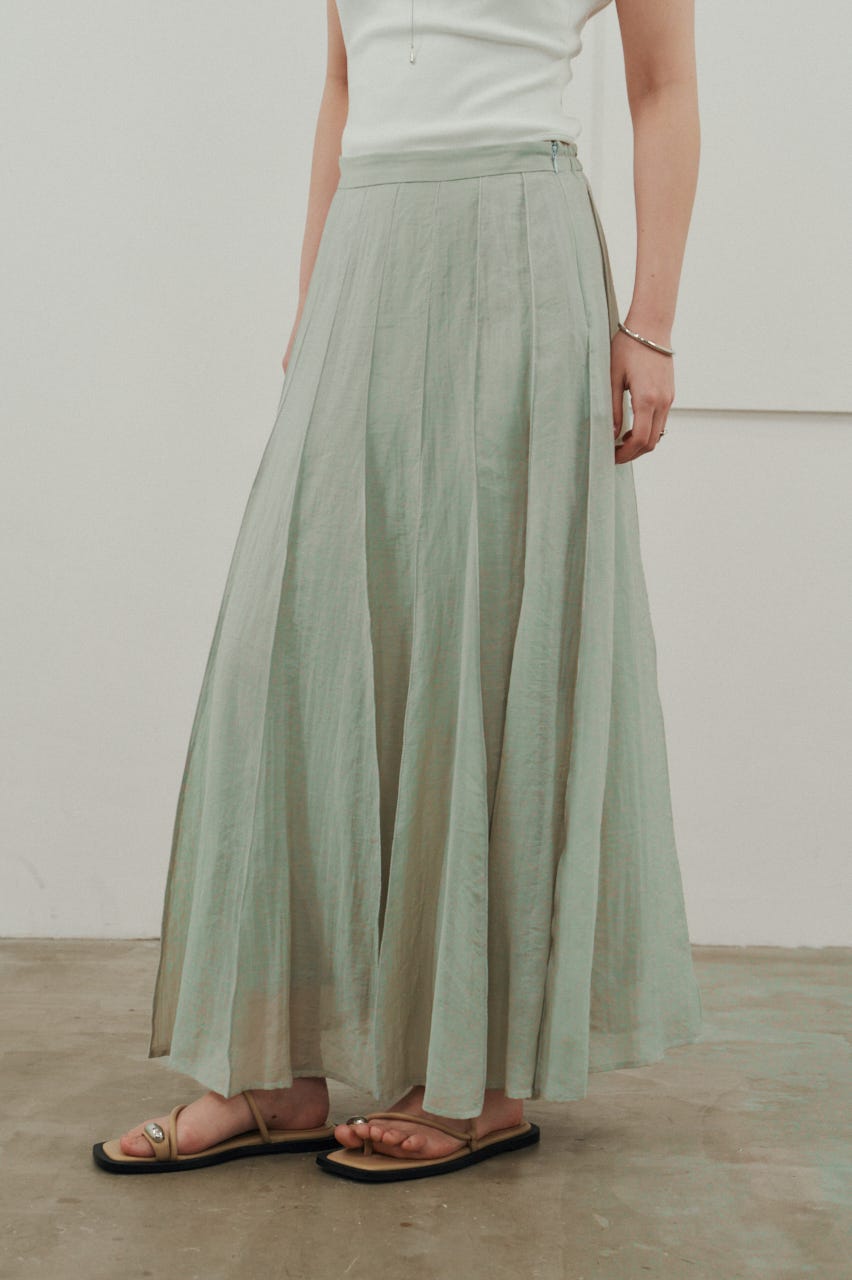 ピンタックシアースカート MINT S