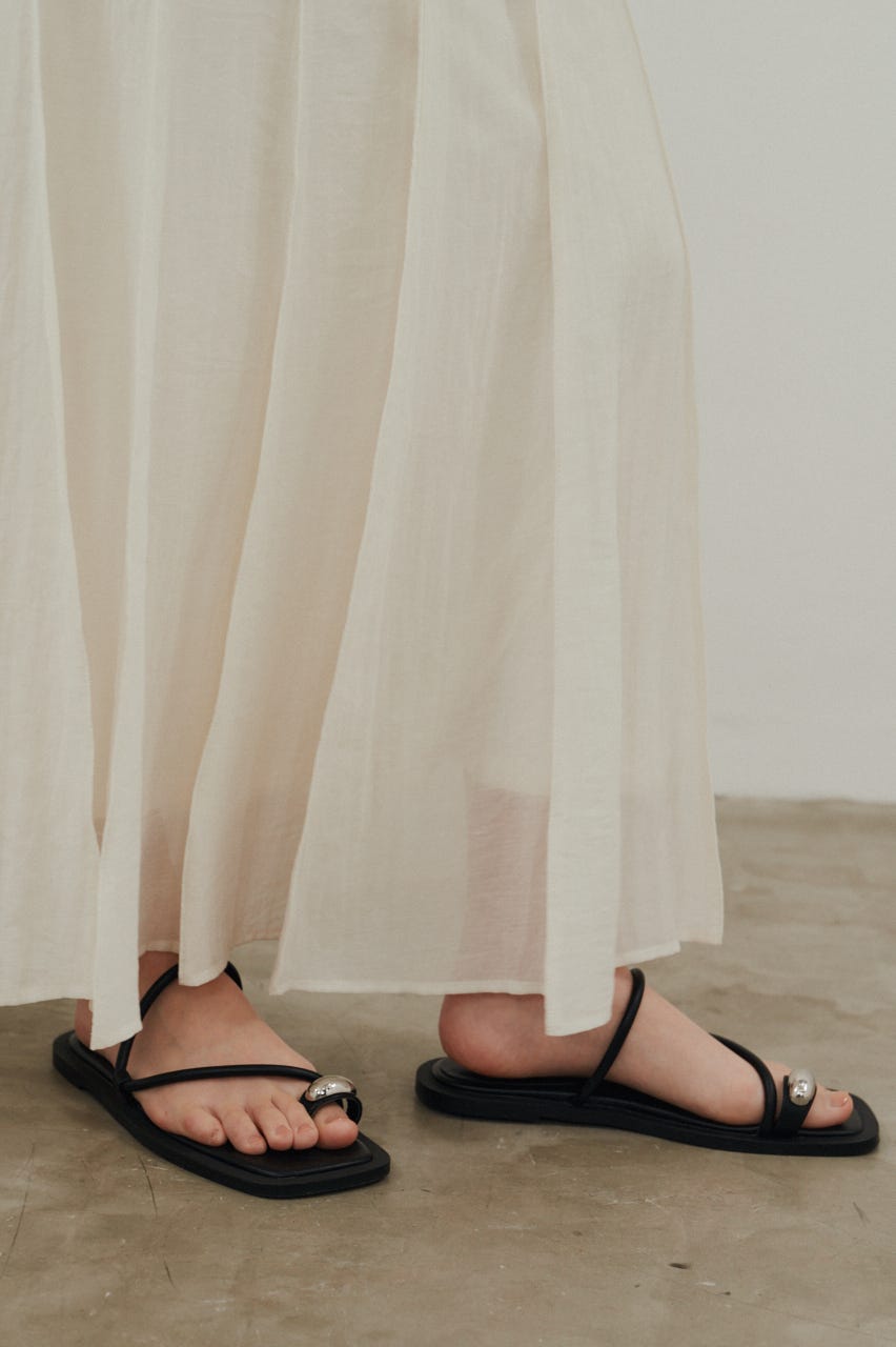 ピンタックシアースカート WHT M