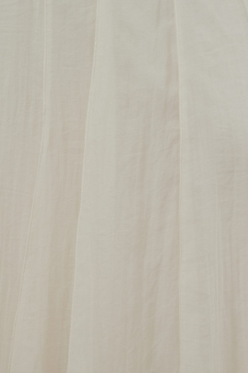 ピンタックシアースカート WHT M