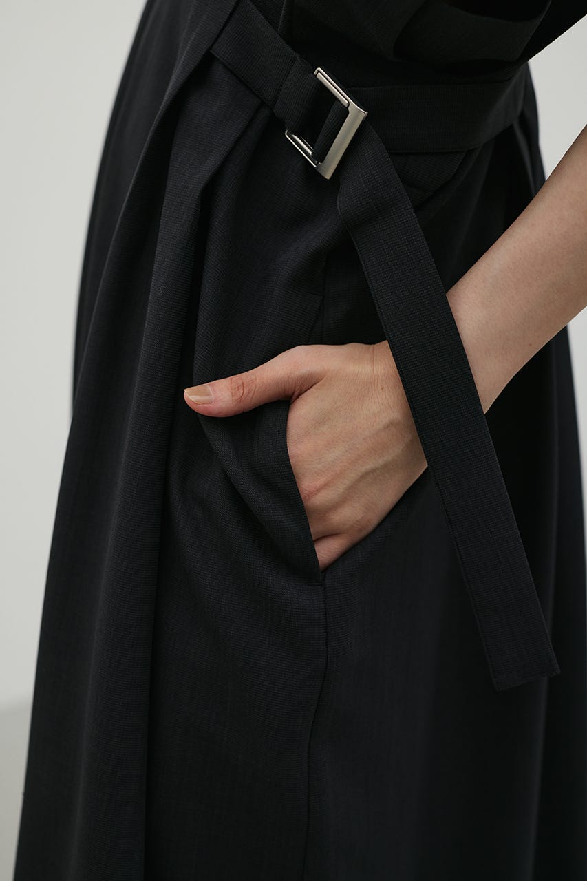 サイドバックルベルトワンピース C.GRY S