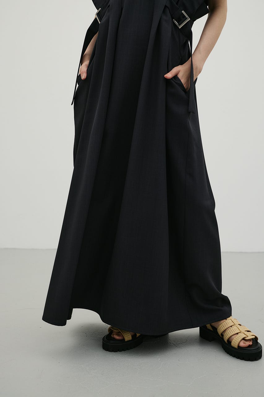 サイドバックルベルトワンピース C.GRY S