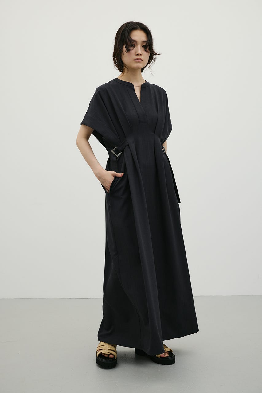 サイドバックルベルトワンピース C.GRY S