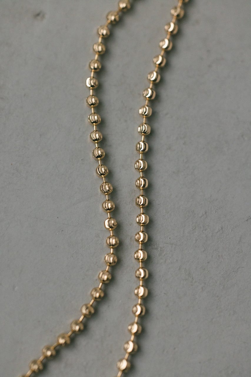 ボールチェーンネックレス GLD FREE