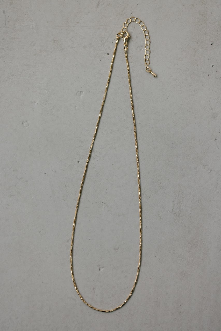 スネイクグリッターネックレス GLD FREE