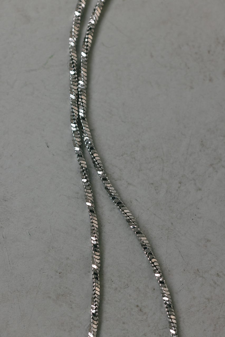 スネイクグリッターネックレス SLV FREE