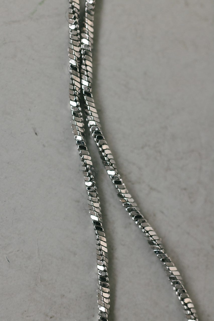 スネイクグリッターネックレス SLV FREE