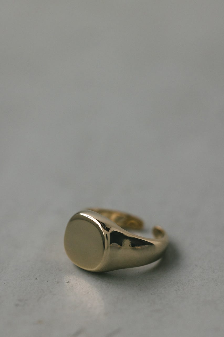 サークルシグネットリング GLD FREE