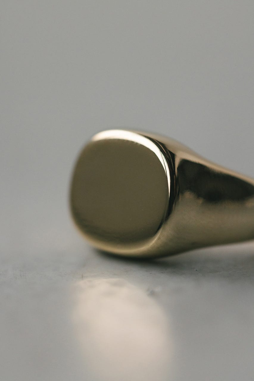 サークルシグネットリング GLD FREE