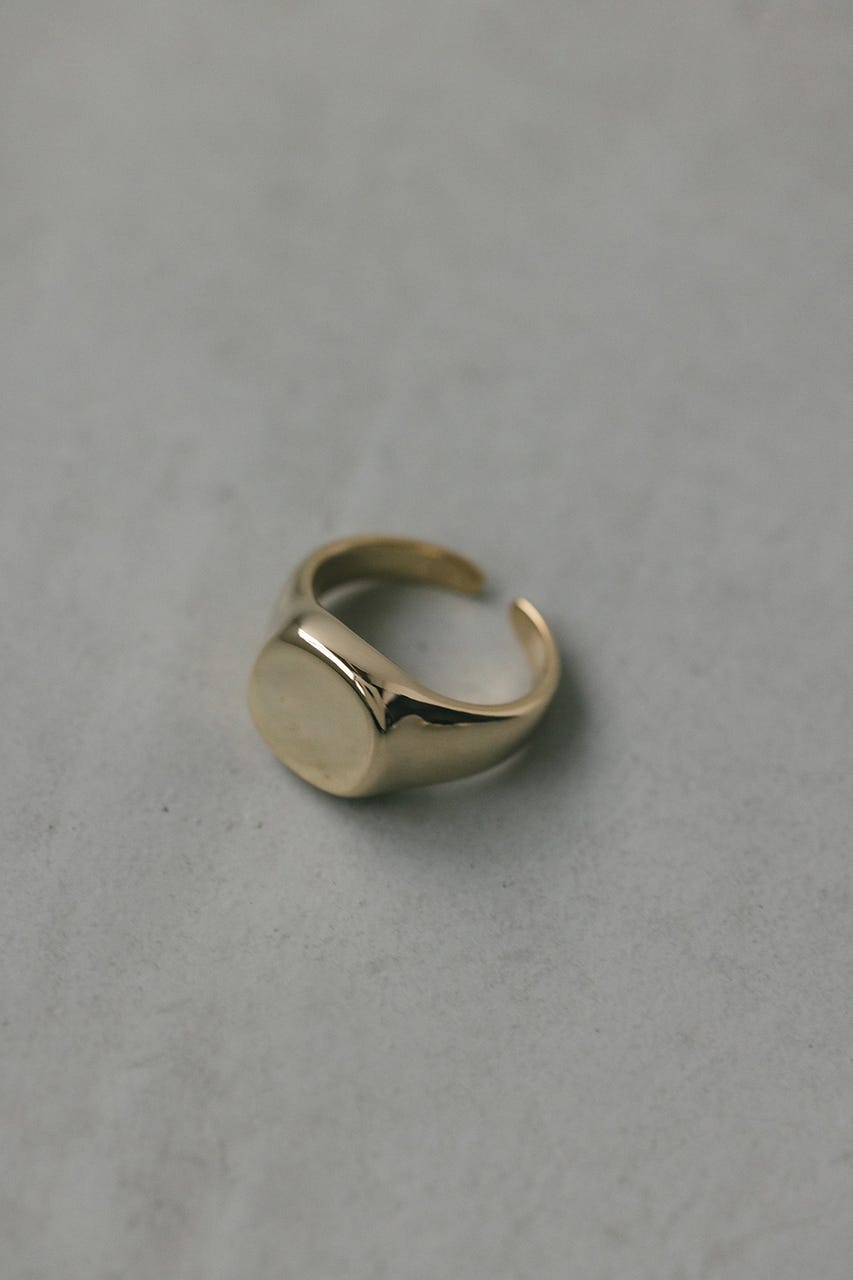 サークルシグネットリング GLD FREE