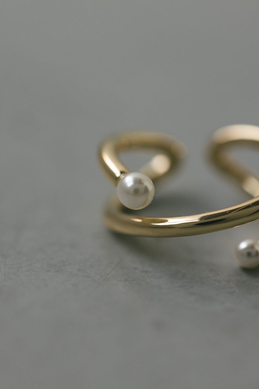 イミテーションパールリング GLD FREE