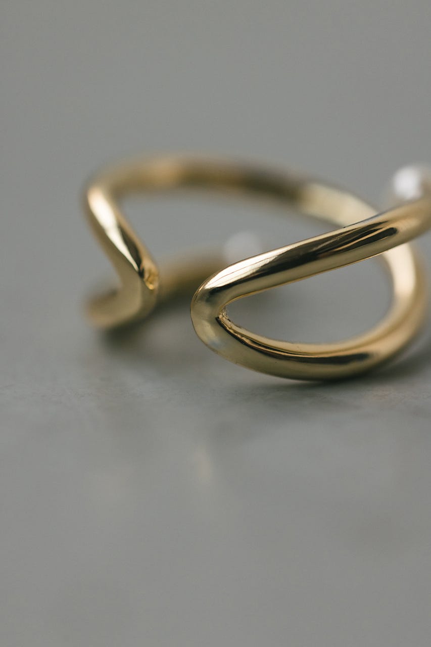 イミテーションパールリング GLD FREE