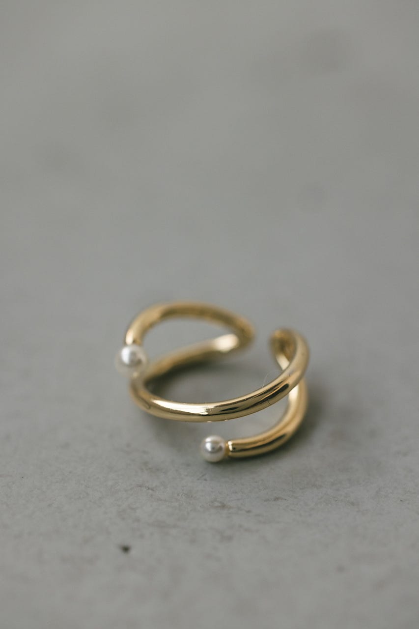 イミテーションパールリング GLD FREE