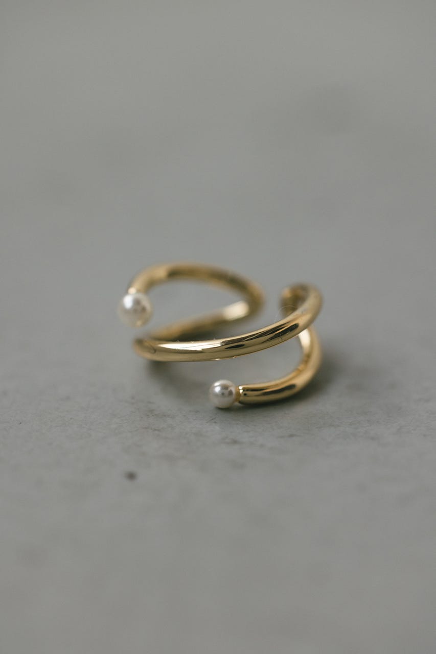 イミテーションパールリング GLD FREE