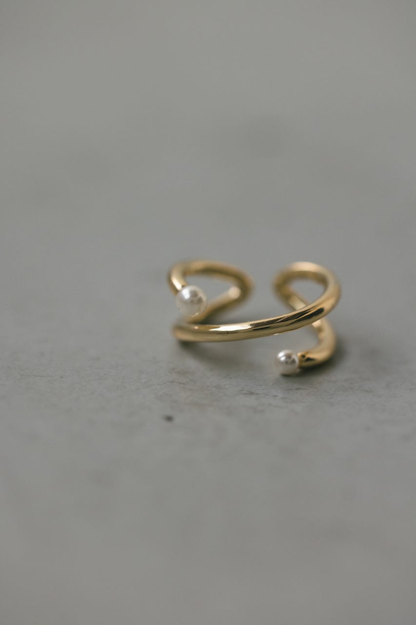 イミテーションパールリング GLD FREE