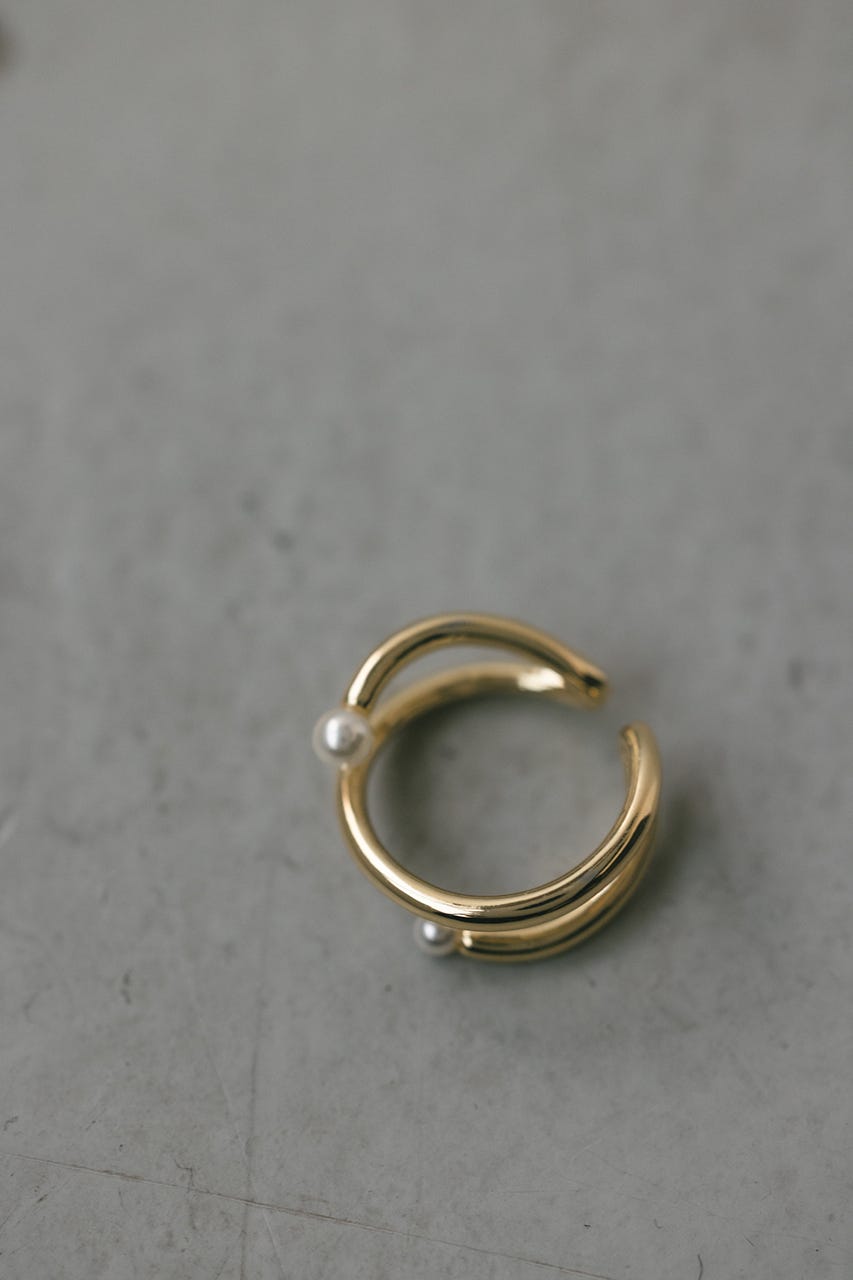 イミテーションパールリング GLD FREE