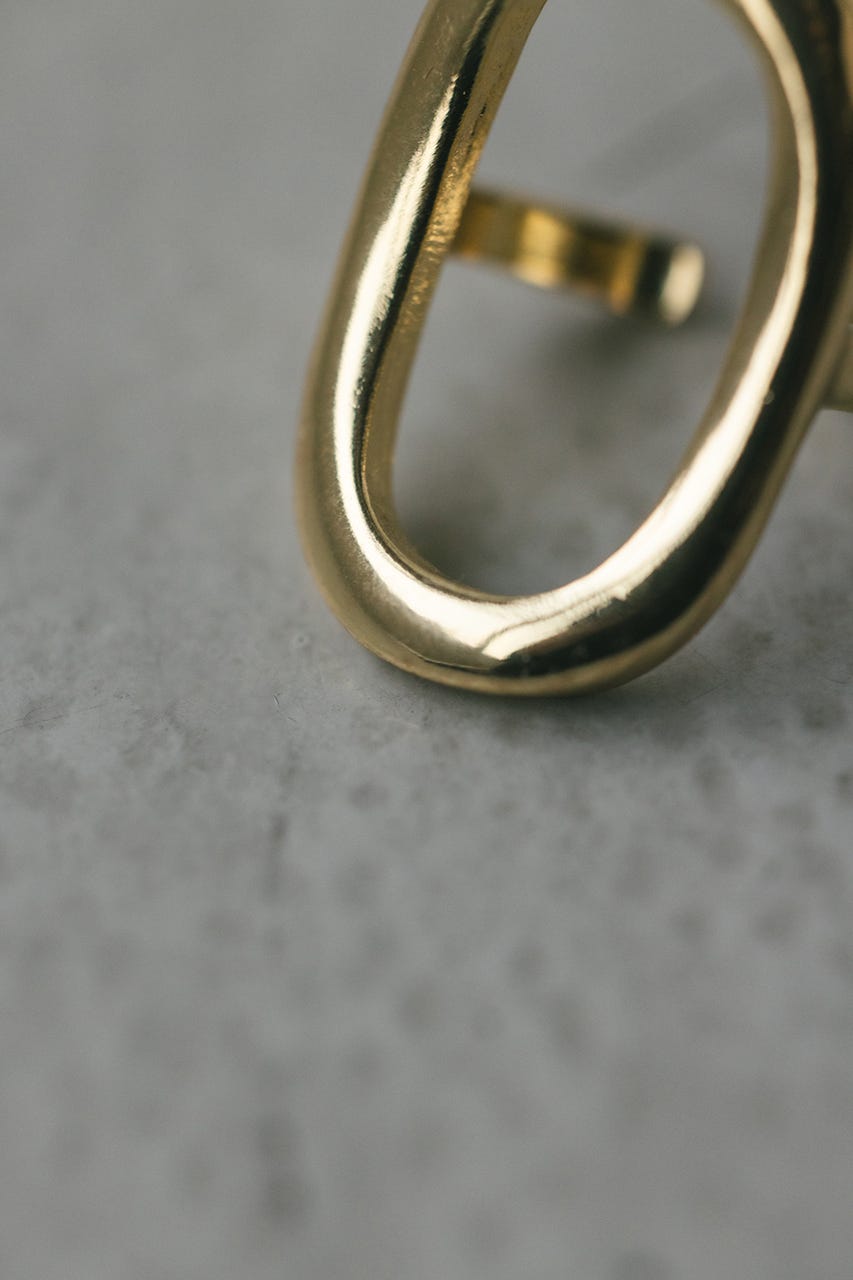 オーバルモチーフリング GLD FREE