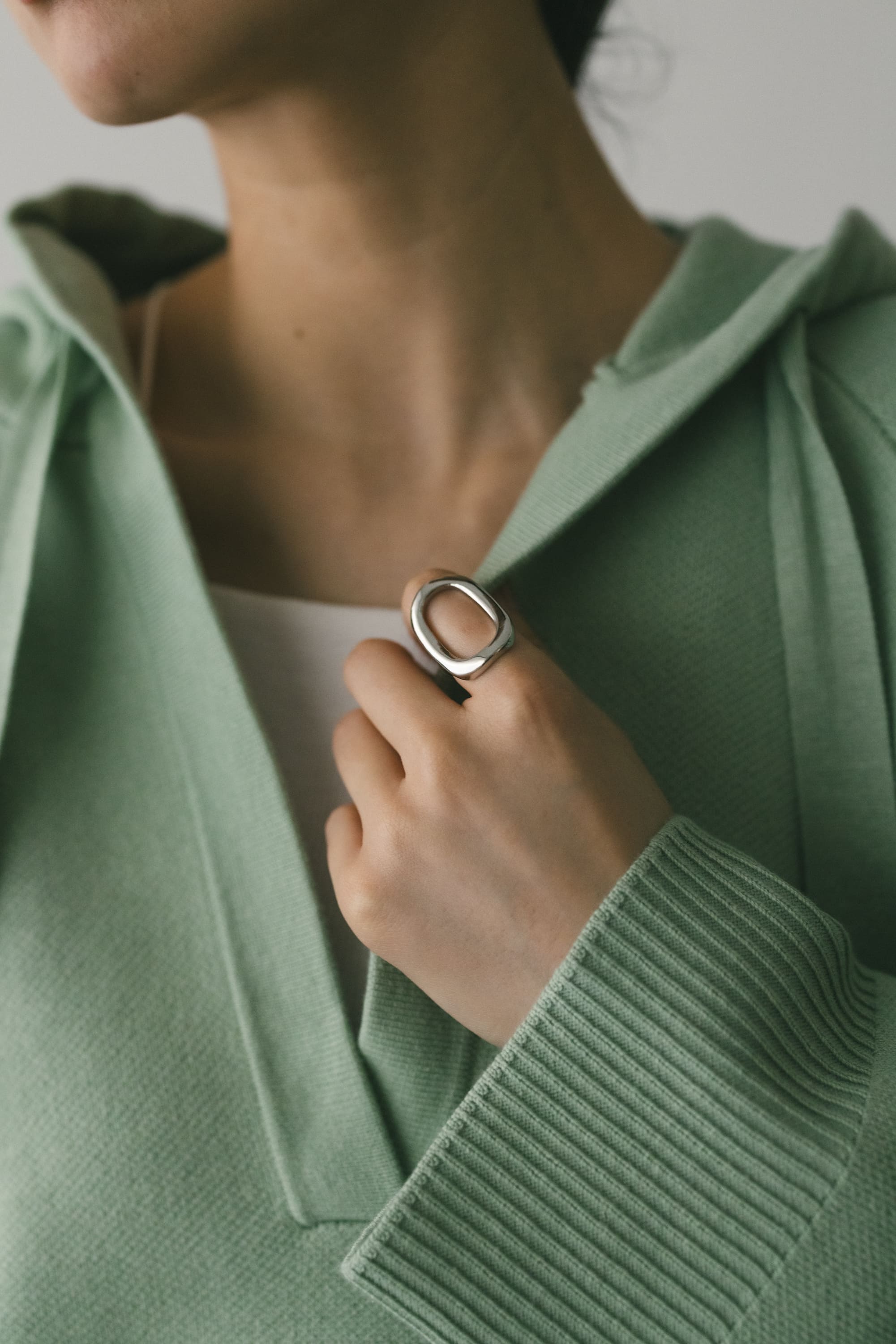 オーバルモチーフリング SLV FREE