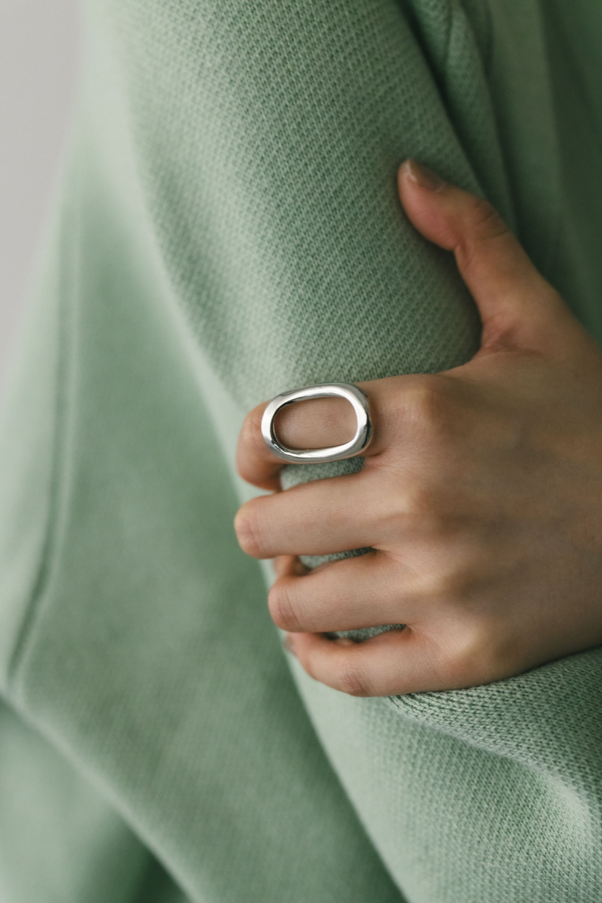 オーバルモチーフリング SLV FREE