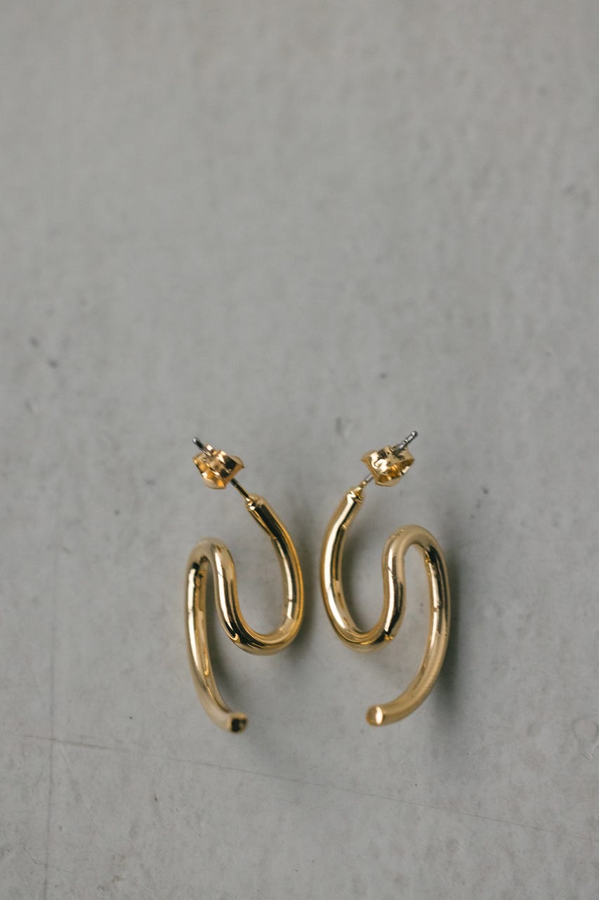 ノットラインピアス GLD FREE