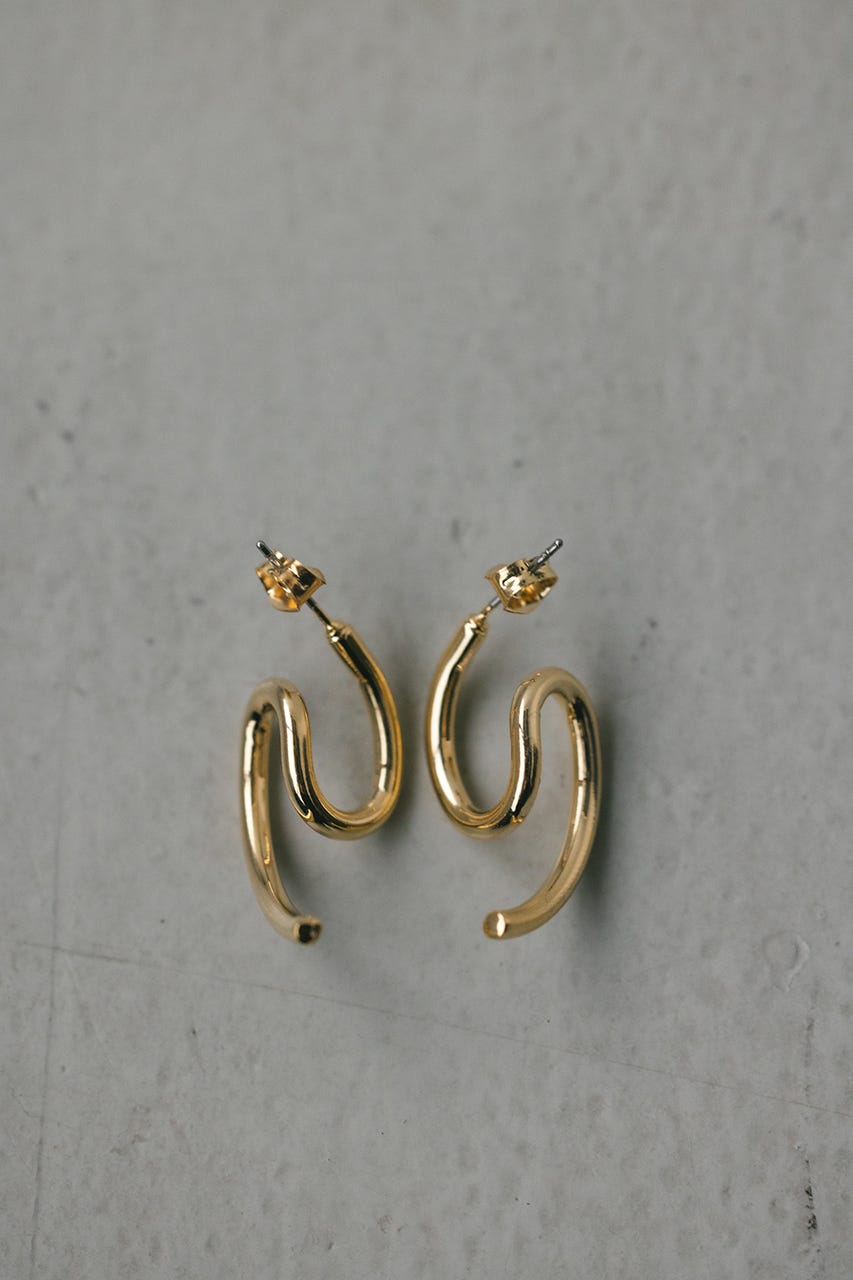 ノットラインピアス GLD FREE