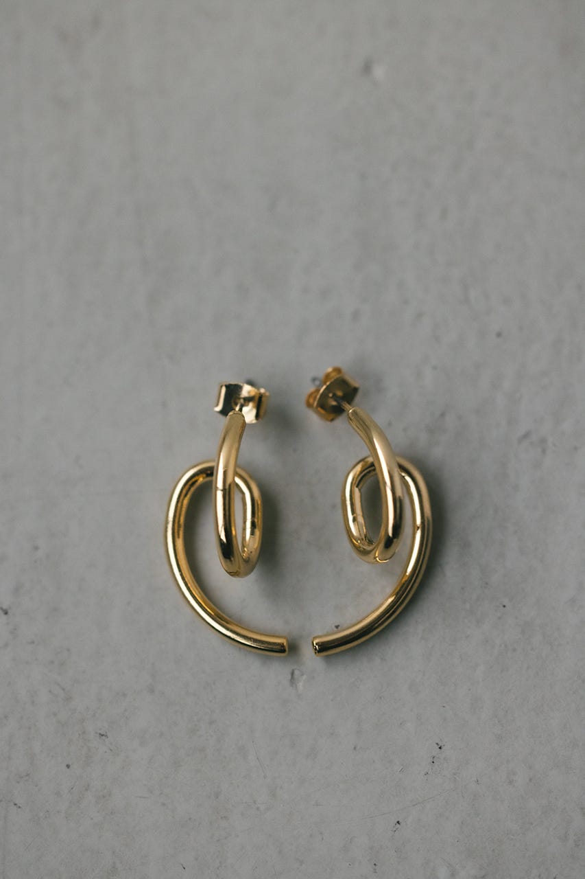 ノットラインピアス GLD FREE