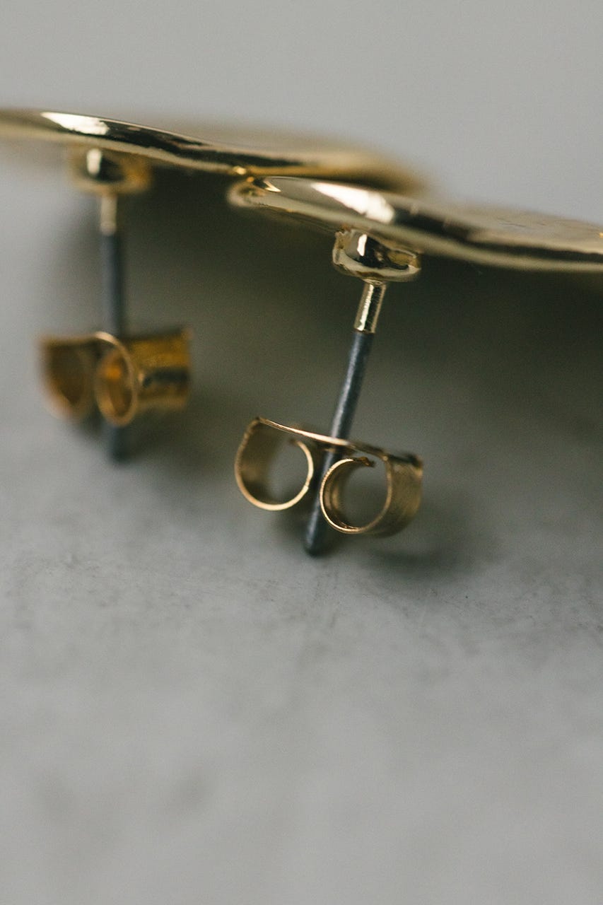 ラバフラットピアス GLD FREE