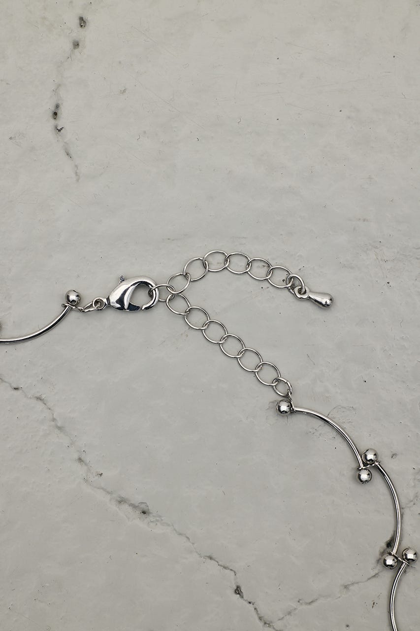 ウェーブデザインチェーンネックレス SLV FREE