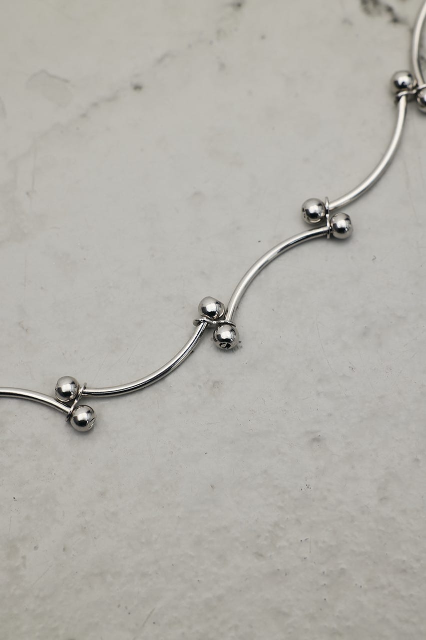 ウェーブデザインチェーンネックレス SLV FREE