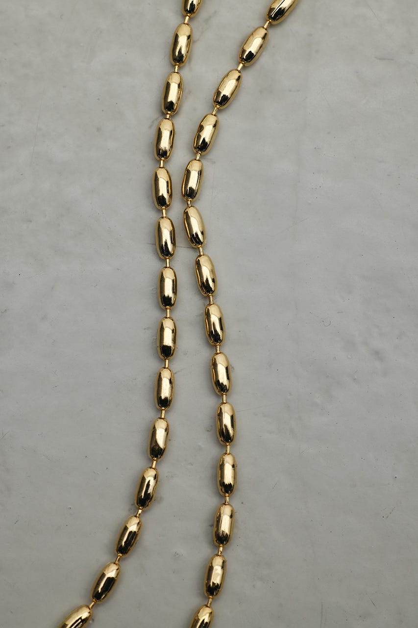 オーバルチェーンネックレス GLD FREE