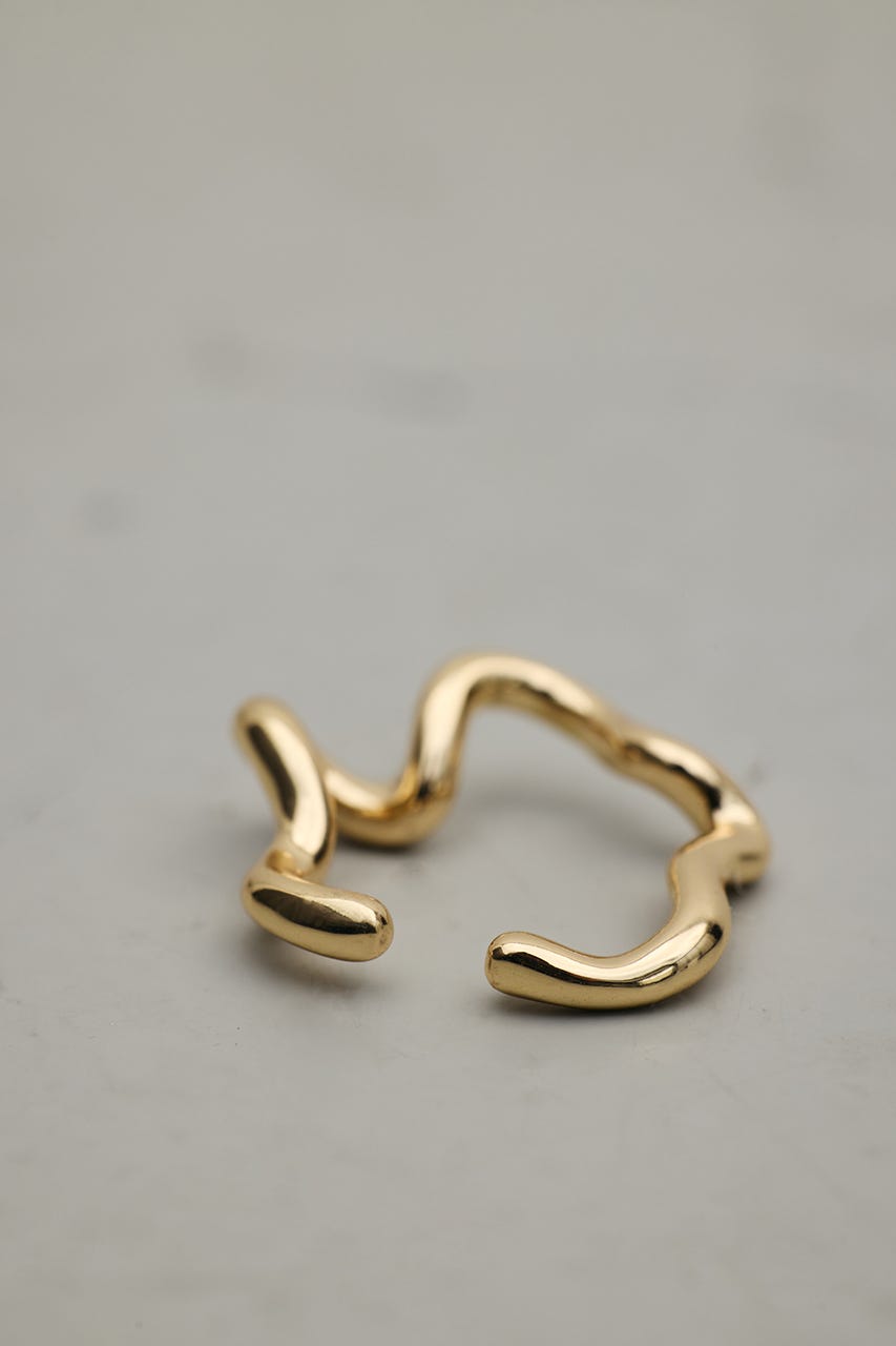 ウェーブラインイヤーカフ GLD FREE