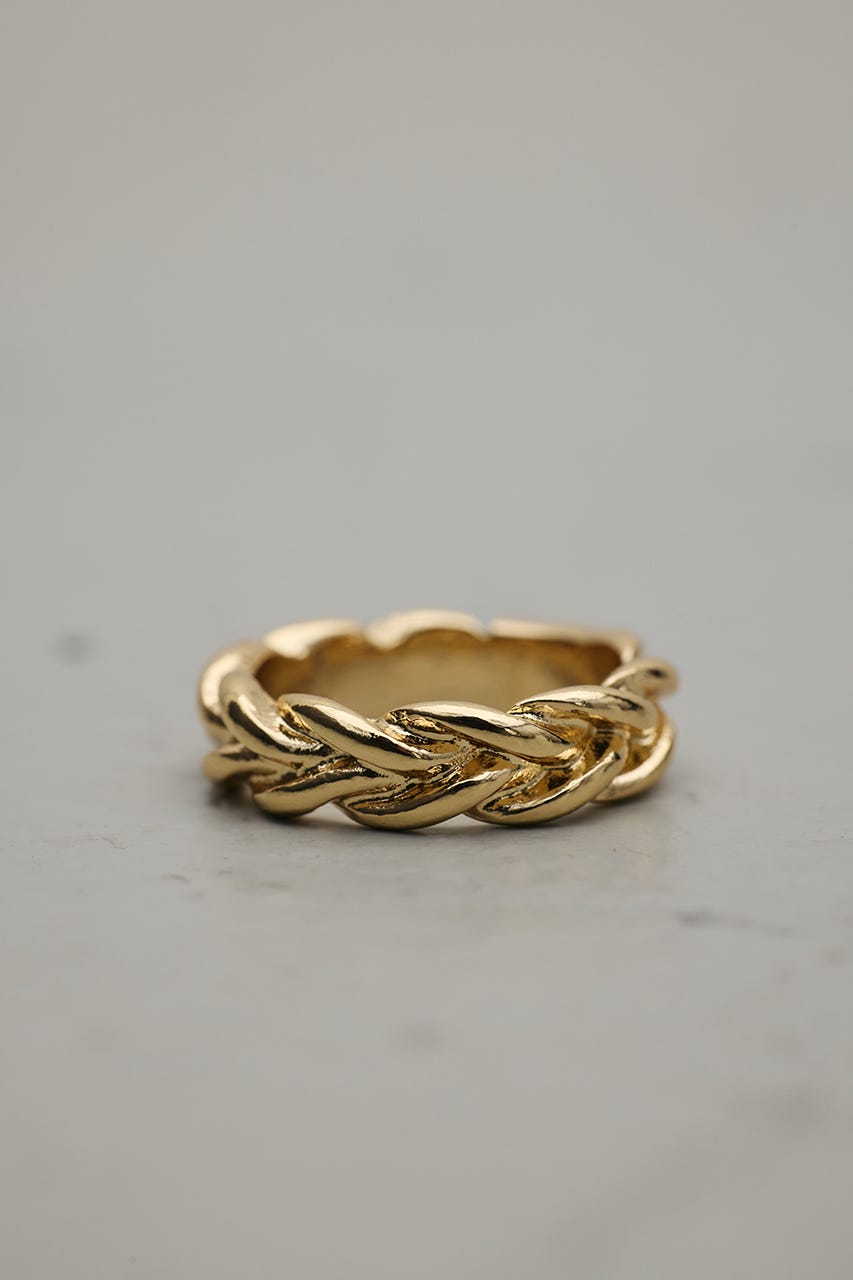 ツイストデザインリング GLD FREE