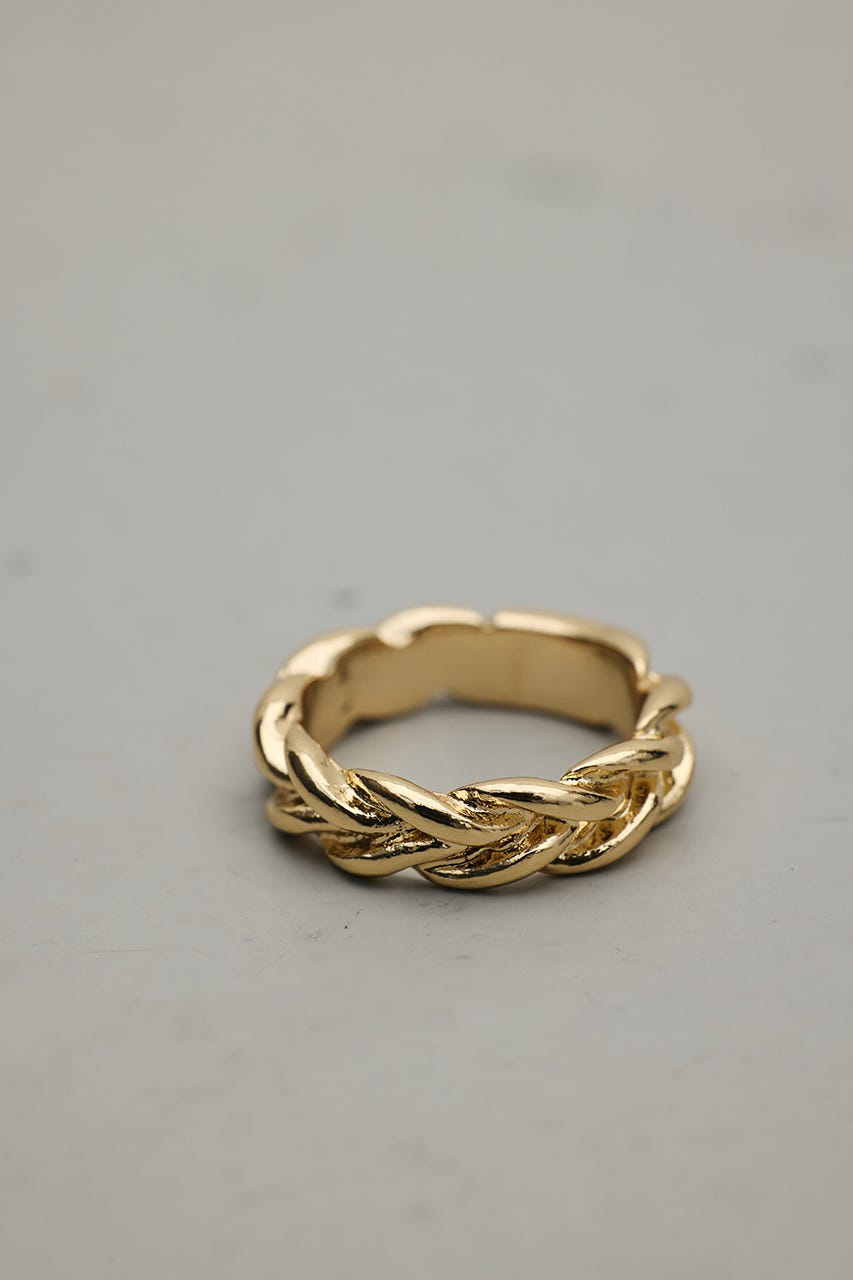 ツイストデザインリング GLD FREE