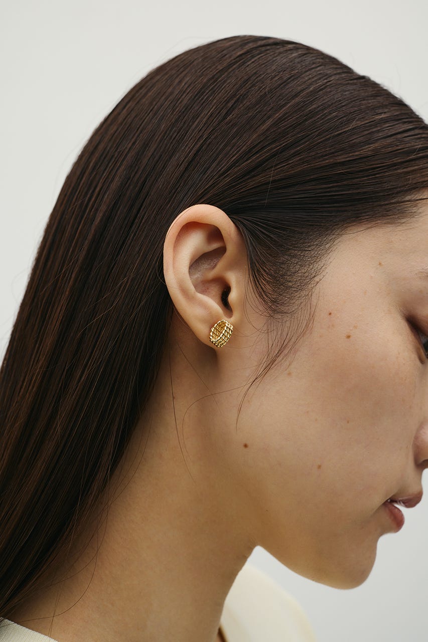 メッシュデザインミニマムピアス GLD FREE