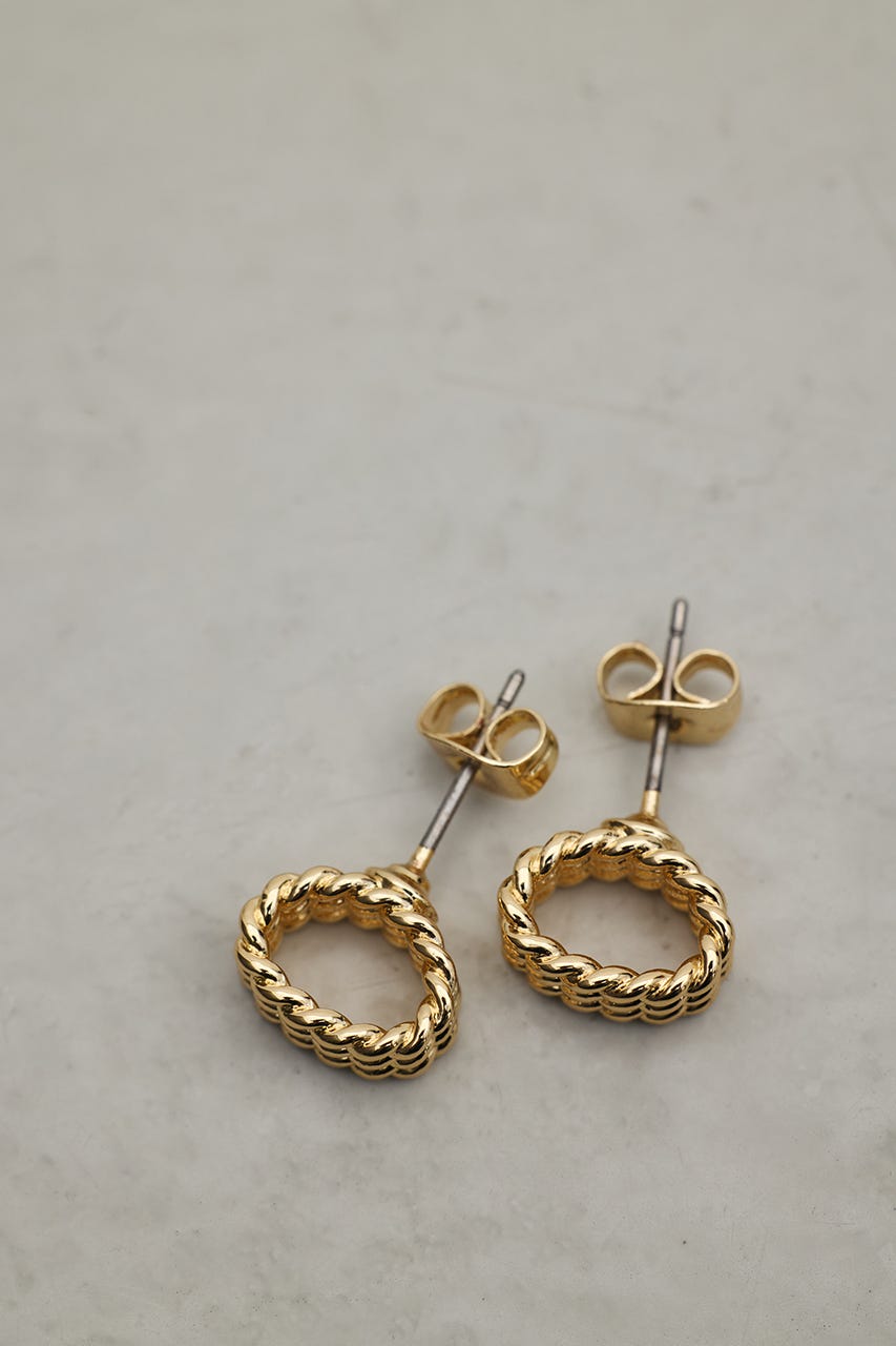 メッシュデザインミニマムピアス GLD FREE