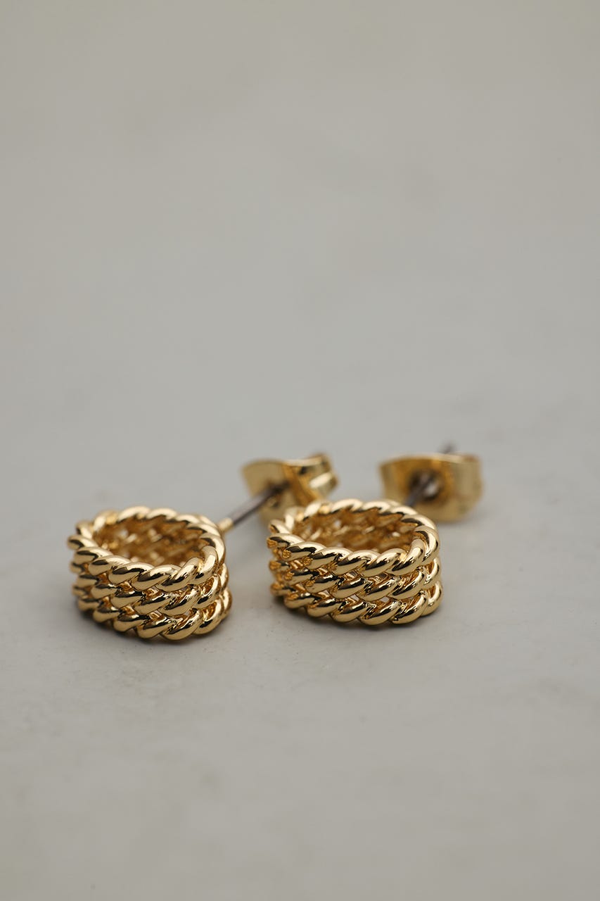 メッシュデザインミニマムピアス GLD FREE